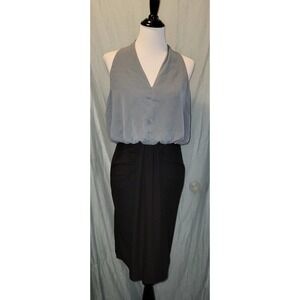 Grey and black elegant dressy classy Dress large